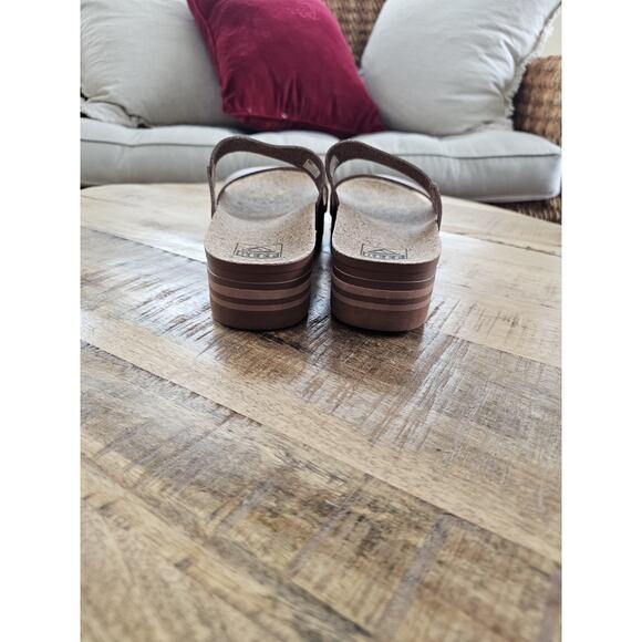 REEF Brown Cushion Vista Hi Platform Sandals Women's Size 8 - Picture 11 of 12